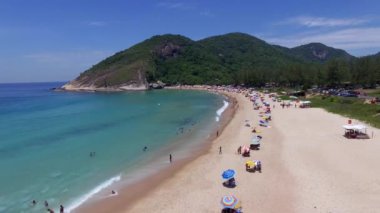 Cennet plaj, güzel plaj, harika dünya etrafında, Grumari beach, Rio de Janeiro, Brezilya, Güney Amerika Brezilya plajlar 