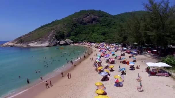 Cennet Plaj Güzel Plaj Harika Dünya Etrafında Grumari Beach Rio — Stok video