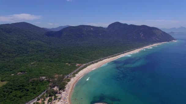 Paradise Beach Piękną Plażę Wspaniałe Plaże Świecie Grumari Beach Rio — Wideo stockowe