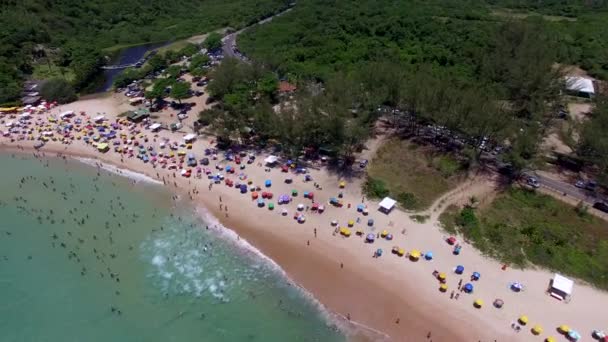 Пляж Paradise Красивый Пляж Прекрасные Пляжи Всему Миру Пляж Grumari — стоковое видео