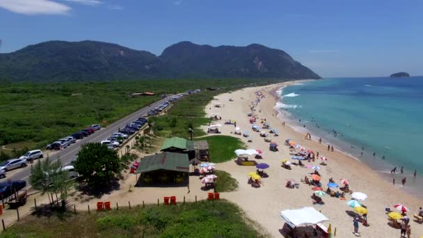 Paradise Beach Beautiful Beach Wonderful Beaches World Grumari Beach Rio — Vídeo de Stock