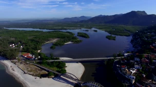 Plajlar Paradisiacal Yerler Dünya Marambaia Beach Restinga Rio Janeiro Brezilya — Stok video