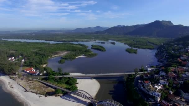 Plajlar Paradisiacal Yerler Dünya Marambaia Beach Restinga Rio Janeiro Brezilya — Stok video