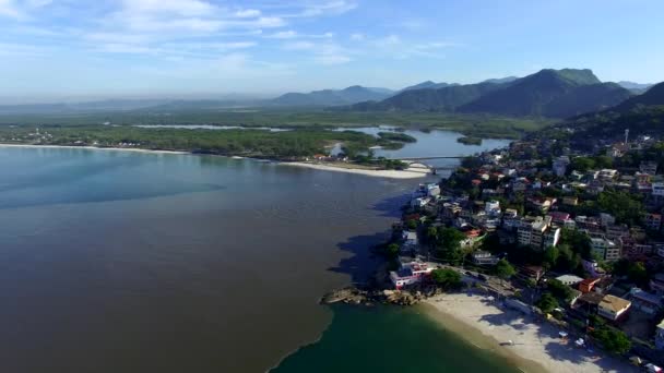 Praias Lugares Paradisíacos Praias Maravilhosas Redor Mundo Restinga Praia Marambaia — Vídeo de Stock