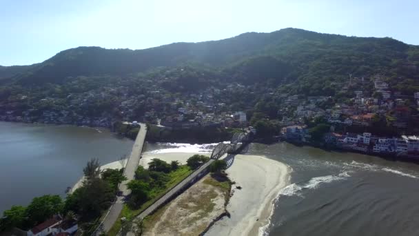 Plajlar Paradisiacal Yerler Dünya Marambaia Beach Restinga Rio Janeiro Brezilya — Stok video