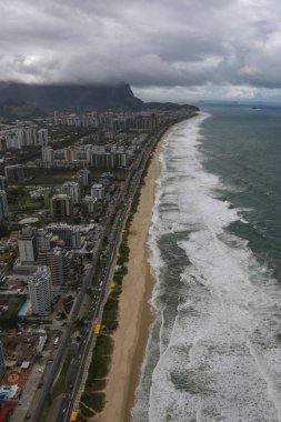 Güzel plaj Barra da bir helikopterden gördüm Tijuca, 
