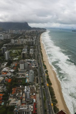Güzel plaj Barra da bir helikopterden gördüm Tijuca, 