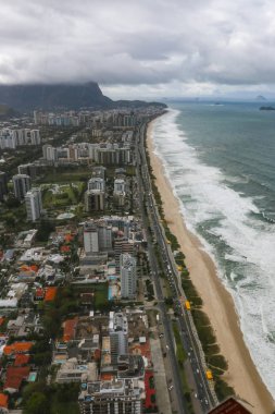 Güzel plaj Barra da bir helikopterden gördüm Tijuca, 