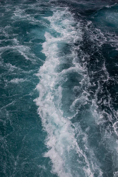 Superficie Del Océano Espuma Marina Sobre Océano Azul Fondo Más —  Fotos de Stock