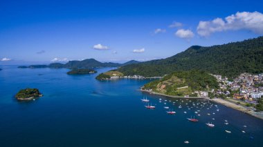 Mavi deniz ve harika manzaralar, Angra dos Reis, Rio de Janeiro devlet Brezilya Güney Amerika 