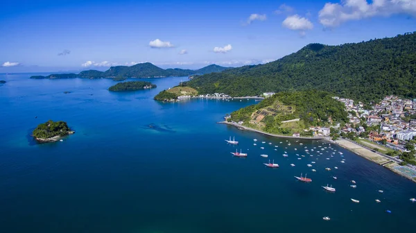 Blå Havet Och Fantastiskt Landskap Angra Dos Reis Rio Janeiro — Stockfoto