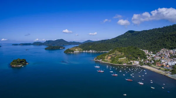 Blå Havet Och Fantastiskt Landskap Angra Dos Reis Rio Janeiro — Stockfoto