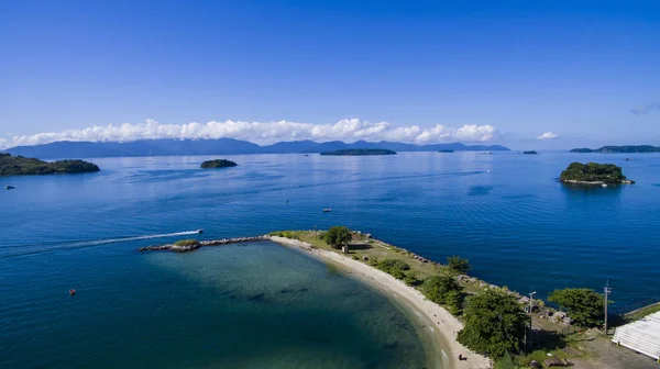 Blå Havet Och Fantastiskt Landskap Angra Dos Reis Rio Janeiro — Stockfoto