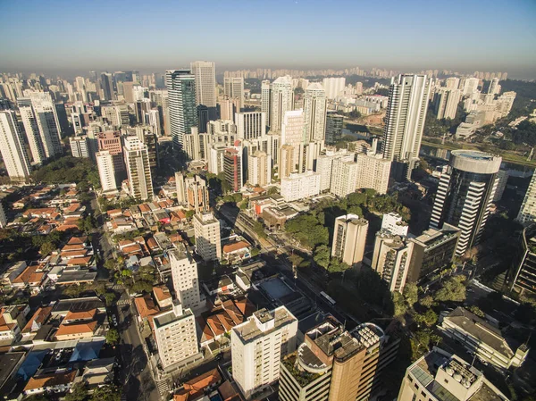 Flygfoto Över Storstad Monção Neighbohood Sao Paulo Brasilien Sydamerika — Stockfoto