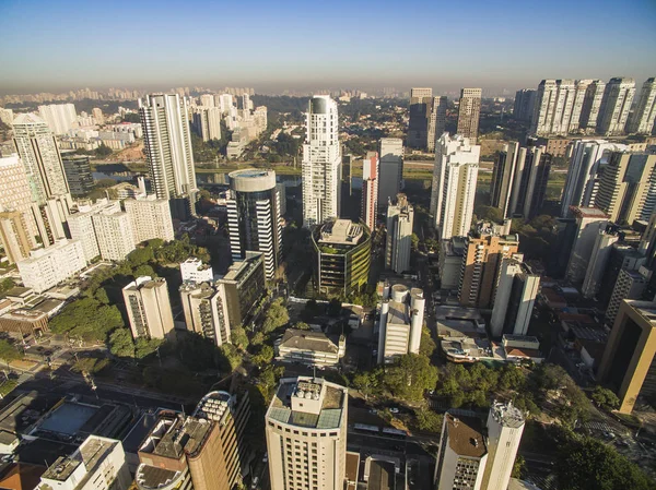 Vista Aérea Cidade Grande Moncao Bohood São Paulo Brasil América — Fotografia de Stock