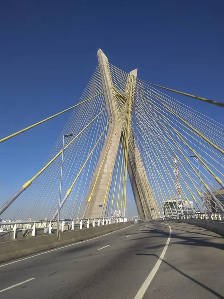 Pont Câblé Dans Monde Sao Paulo Brésil Amérique Sud — Photo