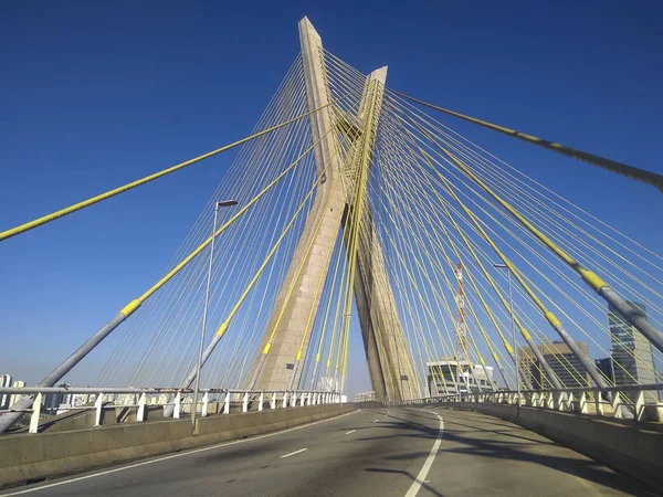 Cable Stayed Bridge World Sao Paulo Brazil South America — Stock Photo, Image