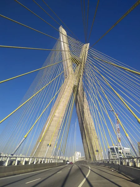 Puente Cable Mundo Sao Paulo Brasil América Del Sur — Foto de Stock