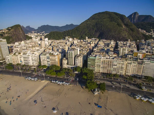 Famosa Spiaggia Copacabana Rio Janeiro Brasile Sud America Monte Del — Foto Stock