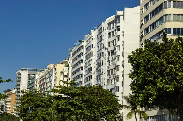 Πόλεις Ειδικές Αρχιτεκτονικές Παραλία Copacabana Ρίο Ντε Τζανέιρο Βραζιλία Νότια — Φωτογραφία Αρχείου