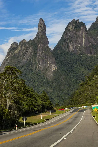 Paisaje Los Dedos Dios Montañas Del Estado Río Janeiro Situado — Foto de Stock
