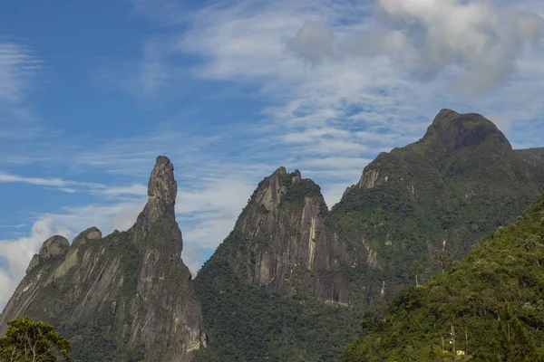 Paisaje Los Dedos Dios Montañas Del Estado Río Janeiro Situado — Foto de Stock
