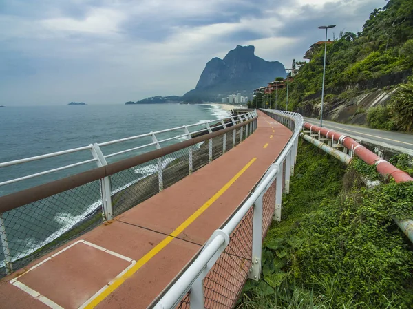 Tim Maia Bike Path Niemeyer Avenue Rio Janeiro Brazil South — Stock Photo, Image