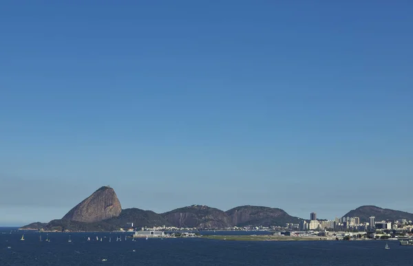 Rio Janeiro Háttérben Hegyi Sugar Loaf Brazília Dél Amerika Város — Stock Fotó