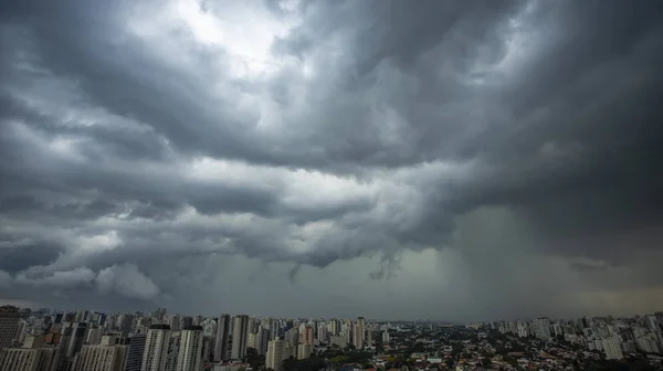 Stormen Kommer Orkanen Marken Och Himlen Stadsbilden Sao Paulo Staden — Stockfoto