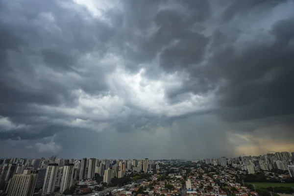 Stormen Kommer Orkanen Marken Och Himlen Stadsbilden Sao Paulo Staden — Stockfoto