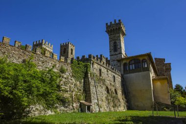 Badia bir Passignano. Manastır Chianti tepelerde bir Passignano Toskana Badia içinde yer. İtalya.