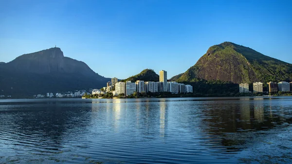 Underbar Stad Underbara Platser Världen Lagunen Och Stadsdelen Ipanema Rio — Stockfoto