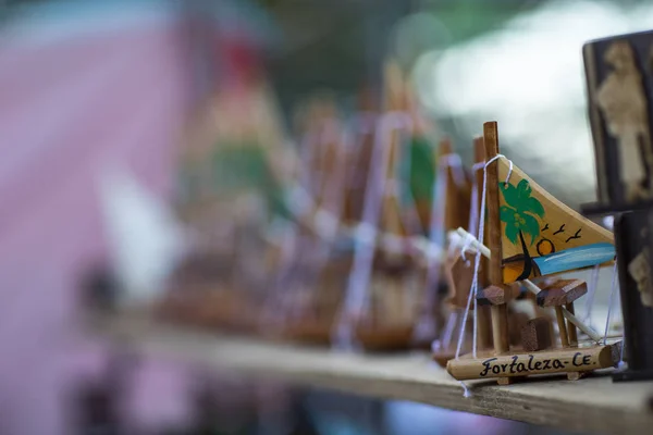 Jangada 小型帆船 Ceara 州的象征 旅行主题 参观和记忆的地方 — 图库照片