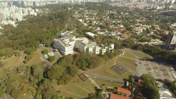 Bandeirantes Saray Hükümet Morumbi Mahalle Çekim Brezilya Güney Americadrone Sao — Stok video
