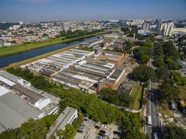 Büyük şehirler, büyük yollar. Şehir Sao Paulo, Birleşmiş Milletler Avenue, Vila Almeida mahalle, Brezilya Güney Amerika. 