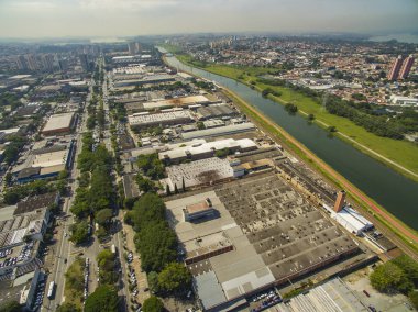 Büyük şehirler, büyük yollar. Şehir Sao Paulo, Birleşmiş Milletler Avenue, Vila Almeida mahalle, Brezilya Güney Amerika. 