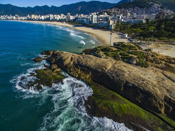 Pohled Krajinu Rio Janeiro Arpoador Ipanema Beach Brazílie — Stock fotografie