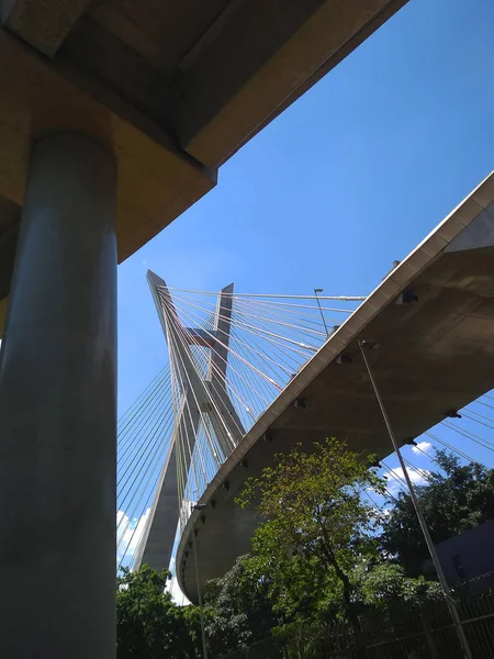 Moderne Architektur Moderne Brücken Schrägseilbrücke Der Welt Brasilien Südamerika — Stockfoto