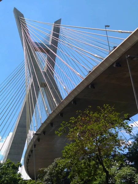 Moderne Architektur Moderne Brücken Schrägseilbrücke Der Welt Brasilien Südamerika — Stockfoto