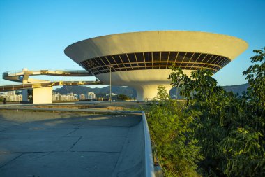 Niteroi şehir, Rio de Janeiro devlet / Brezilya Güney Amerika. -01/27/2019description: Mac Niteroi. Niteroi çağdaş Müzesi sanat. Mimar Oscar Niemeyer.