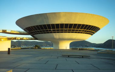 Niteroi şehir, Rio de Janeiro devlet / Brezilya Güney Amerika. -01/27/2019description: Mac Niteroi. Niteroi çağdaş Müzesi sanat. Mimar Oscar Niemeyer.
