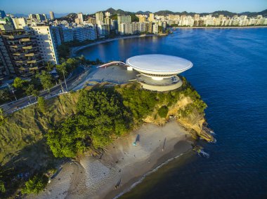 Niteroi şehir, Rio de Janeiro devlet / Brezilya Güney Amerika. -01/27/2019description: Mac Niteroi. Niteroi çağdaş Müzesi sanat. Mimar Oscar Niemeyer.