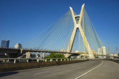 Kablo Köprüsü dünyada kaldı. Sao Paulo Brezilya, Güney Amerika.