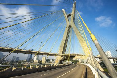 Kablo Köprüsü dünyada kaldı. Sao Paulo Brezilya, Güney Amerika.