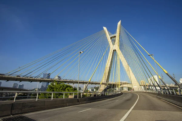 Schrägseilbrücke Der Welt Sao Paulo Brasilien Südamerika Das Symbol Der — Stockfoto