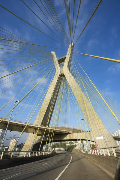 Cable stayed bridge in the world. Sao Paulo Brazil, South America.