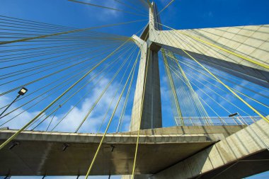 Askılı köprü dünya. Sao Paulo Brezilya, Güney Amerika, kentin sembolü. 