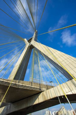 Kablo Köprüsü dünyada kaldı. Sao Paulo Brezilya, Güney Amerika.