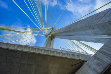 Modern mimari. Modern köprüler. Askılı köprü dünya, Sao Paulo Brezilya, Güney Amerika. 