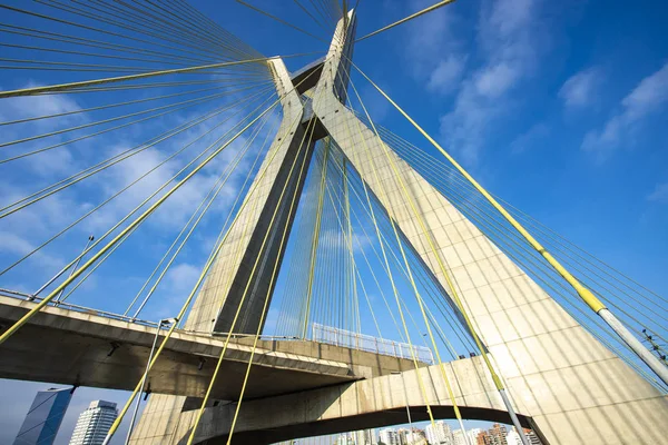 Hängbron Världen Sao Paulo Brasilien Sydamerika Stadens Symbol — Stockfoto